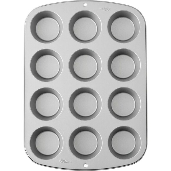 Wilton Muffin Pan Heavy Gauge Steel  12 Cup - 2 Pack Bakers Lot Cake Treats Home - Picture 7 of 8